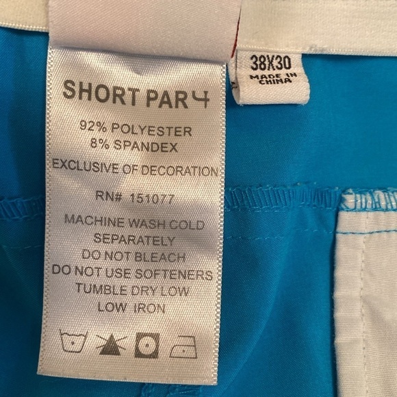 Short Par 4 Stretch Golf Pants Blue W38 L30 - Picture 7 of 8